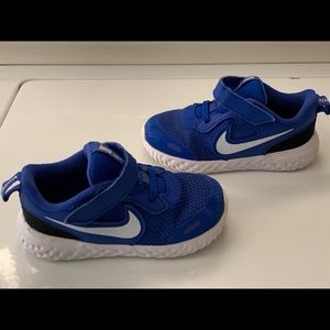 Blue toddler boy shoes